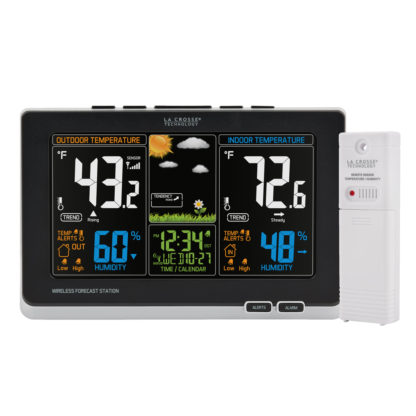 Color Weather Station Indoor/Outdoor Wireless Temperature Humidity