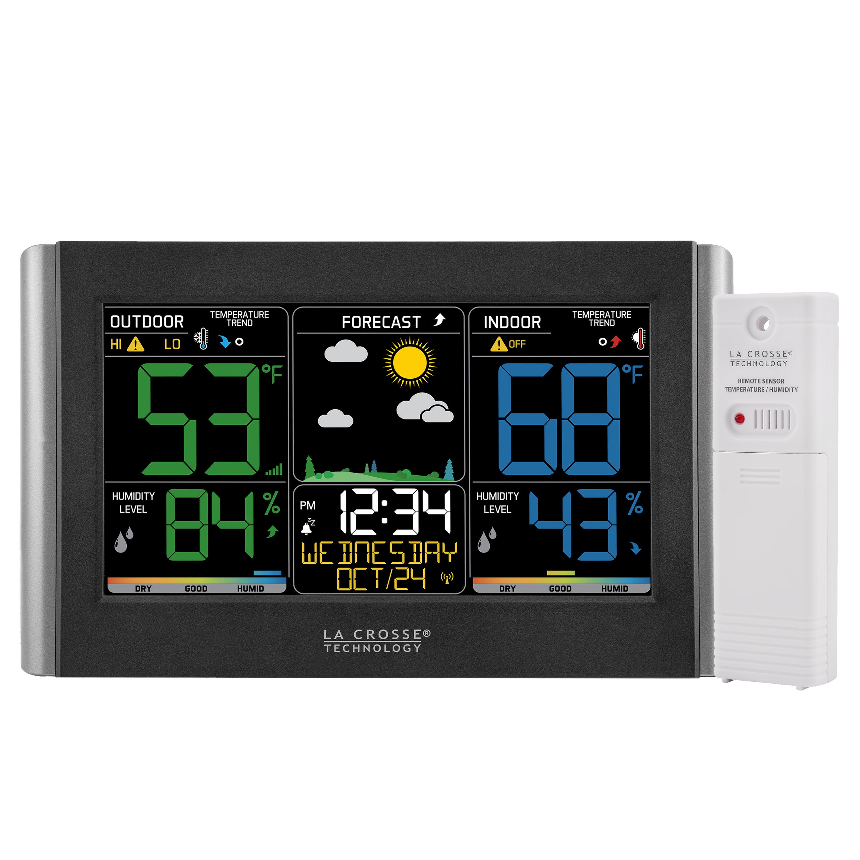 La Crosse Technology Wireless Temperature Station with Tri-Color LCD