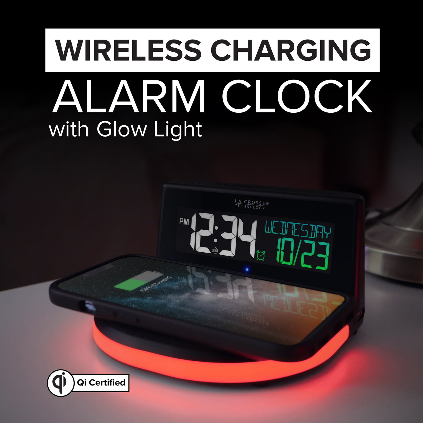 617-148V2 wireless charging alarm clock