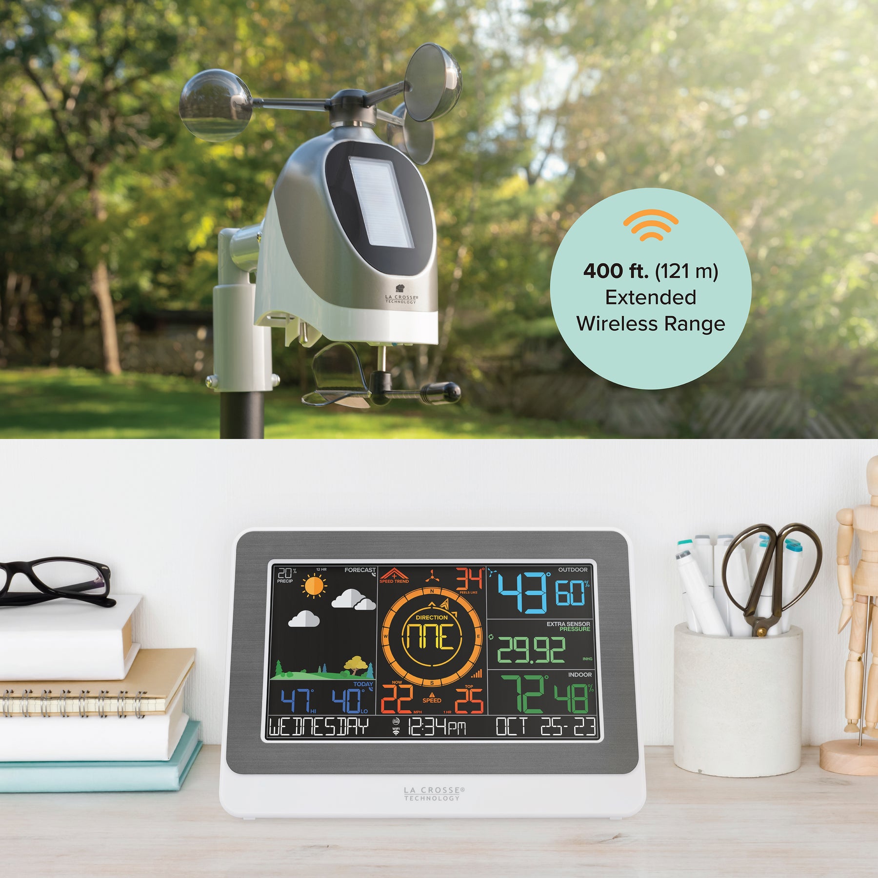 WEA-288 Digital Wireless Weather Station Indoor Outdoor Temperature an –  Gain Express Wholesale Deals