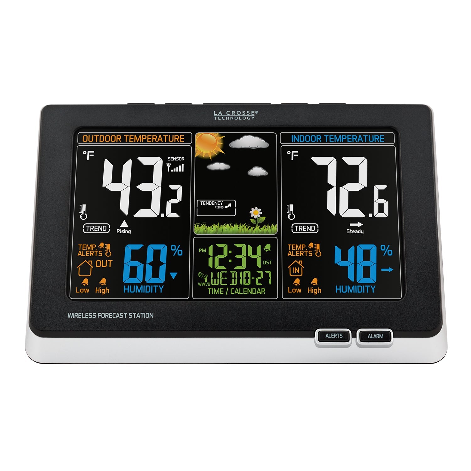 308-1414WV3 Wireless Color Weather Station – Black – La Crosse Technology