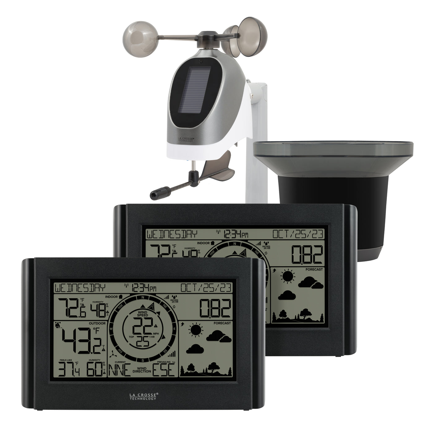 328-11707 Wireless Professional Weather Station w/ Two Displays