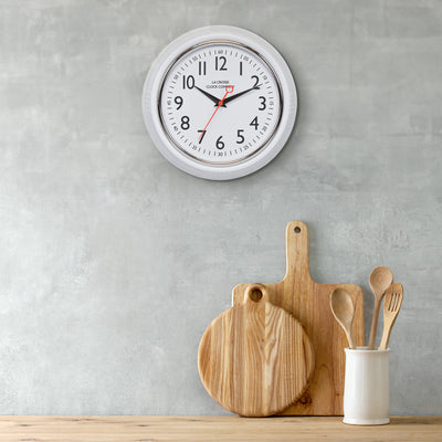 404-3624W 9.6" Schoolhouse Wall Clock