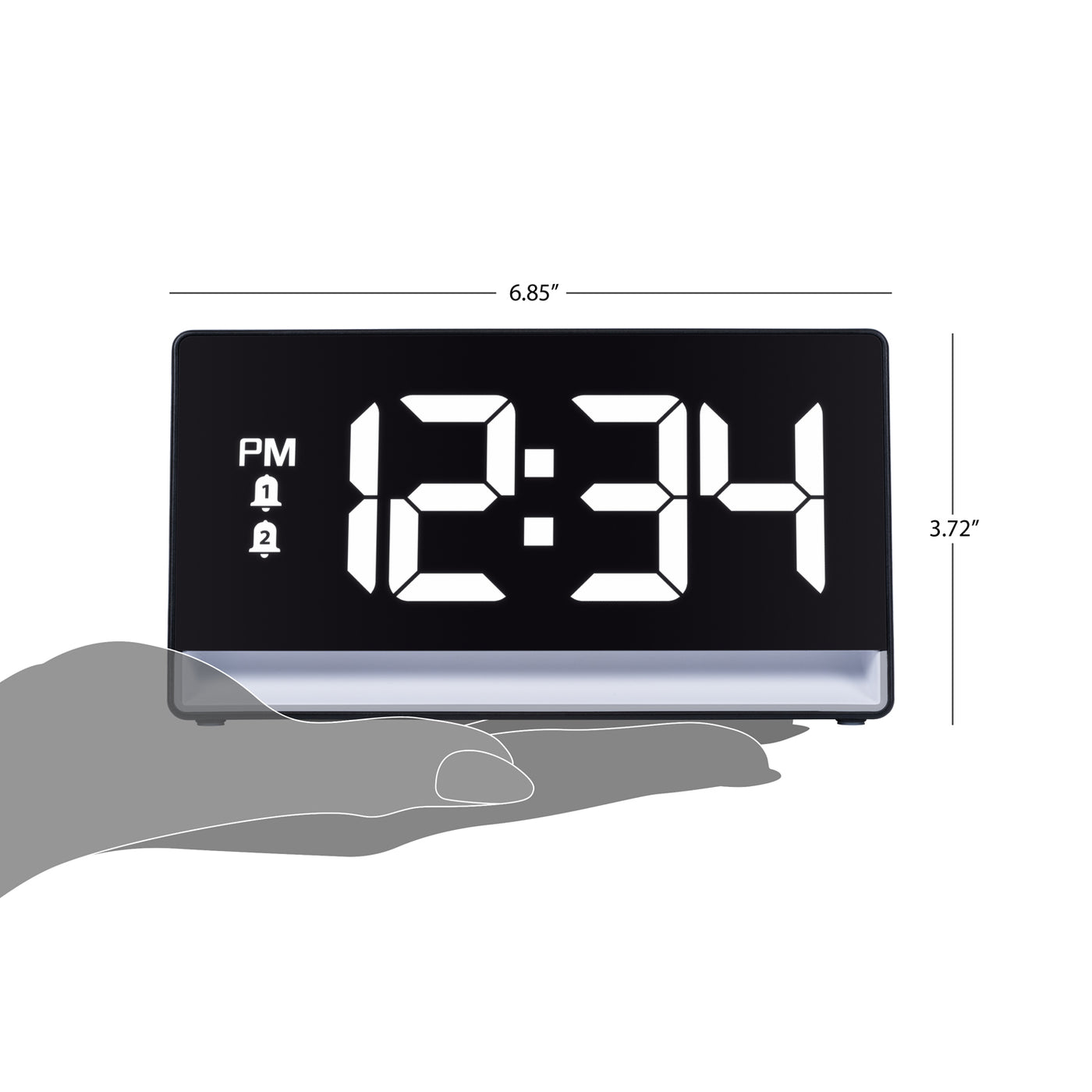 617-149 Digital Alarm Clock with Color Changing Glow Light