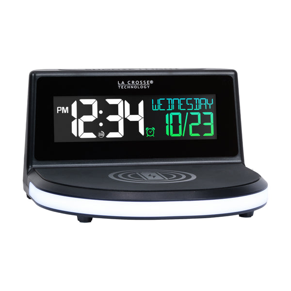 617-148 Wireless Charging Alarm Clock with Glow Light – La Crosse 