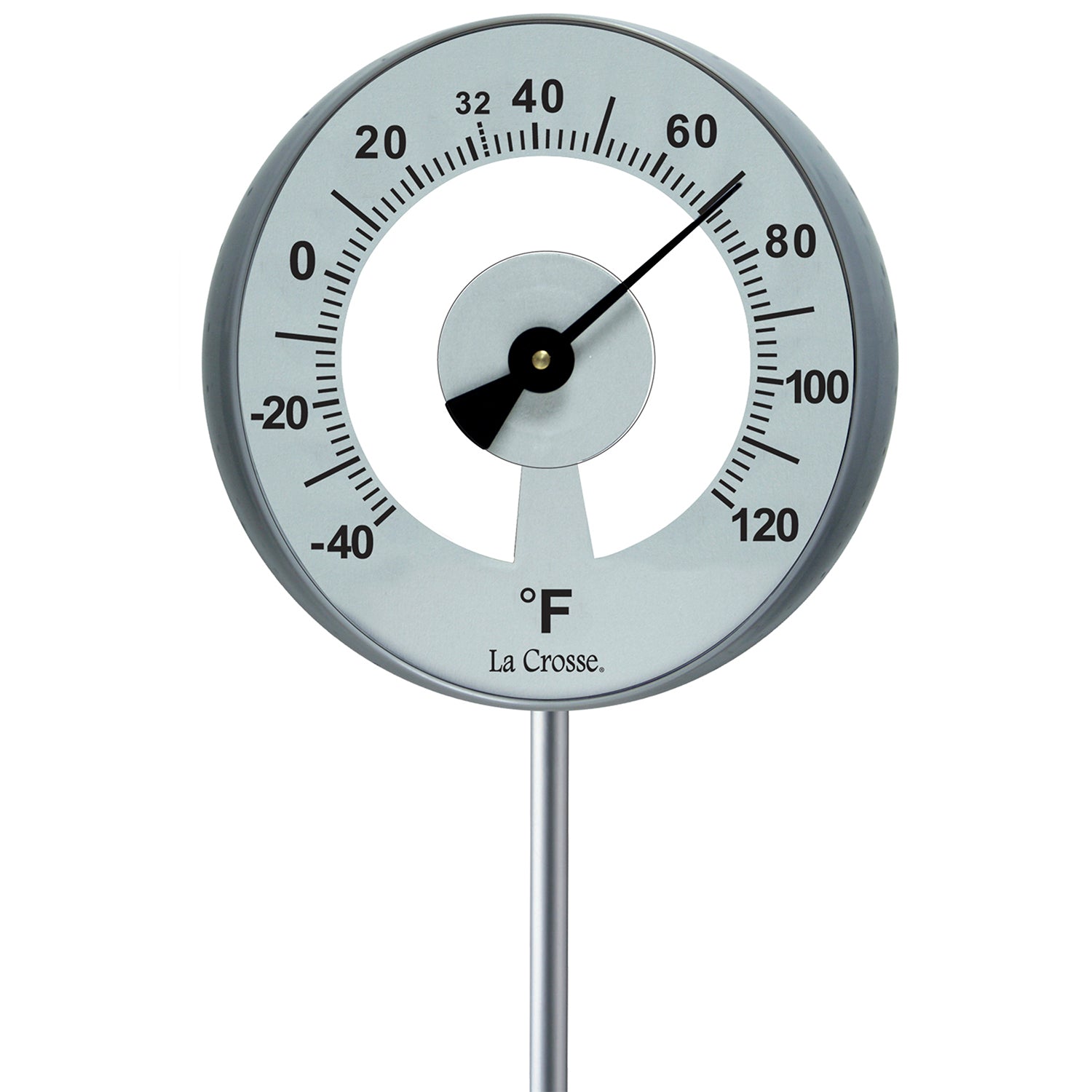 Marlin's Chrome Motorcycle Thermometer TOCS Multi-Purpose Tape / Screw On  with Radiant White Thermometer (Fahrenheit /Small