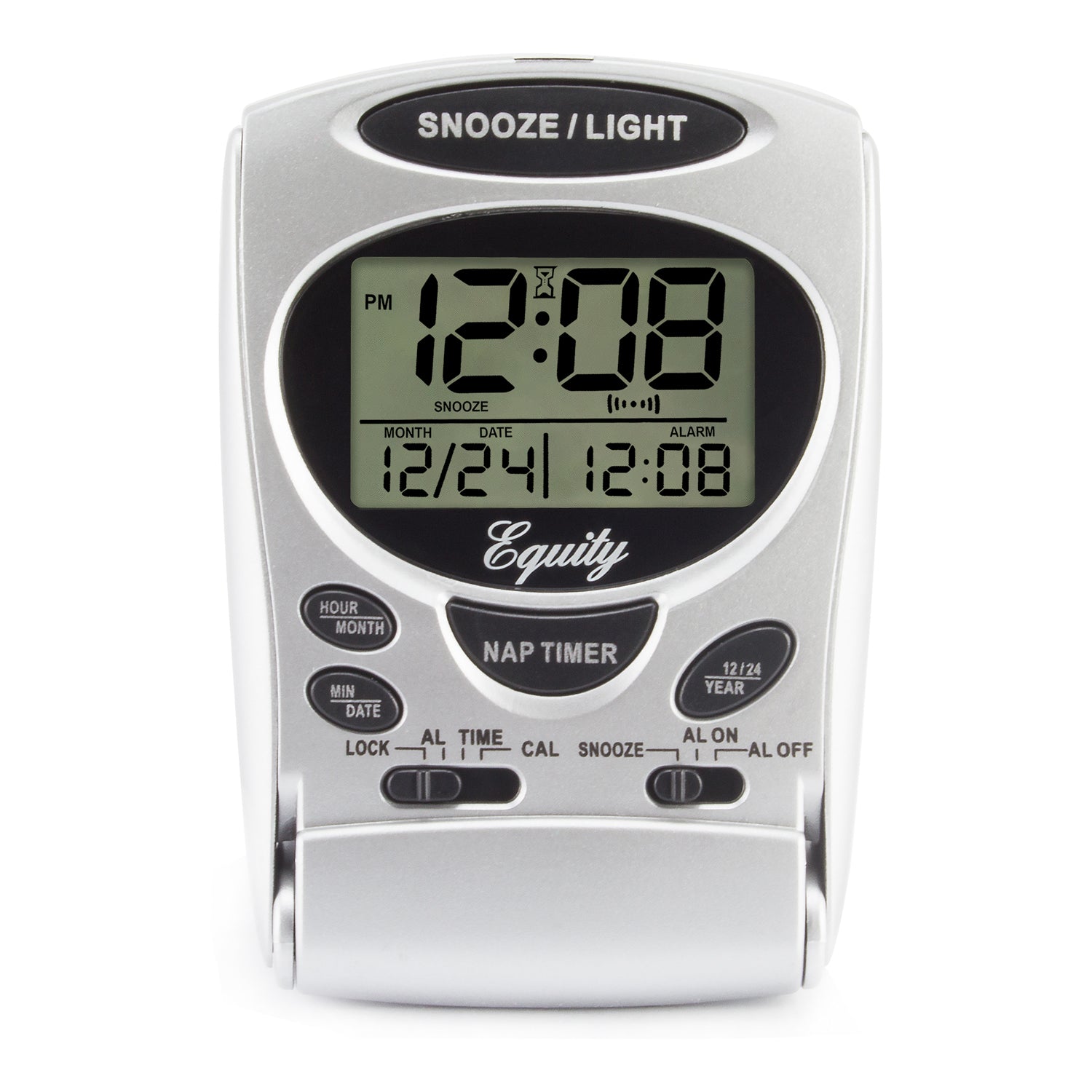 Equity 31300 LCD Digital Fold-Up Travel Alarm Clock
