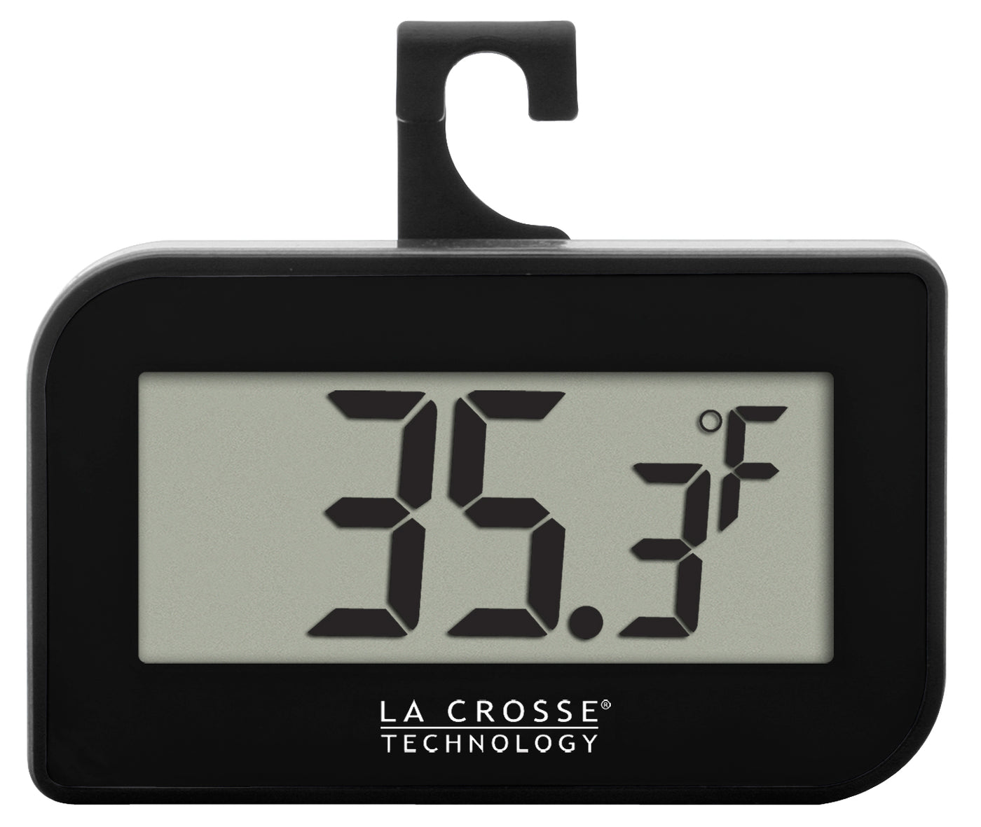 Black Thermometer w/Clock 14