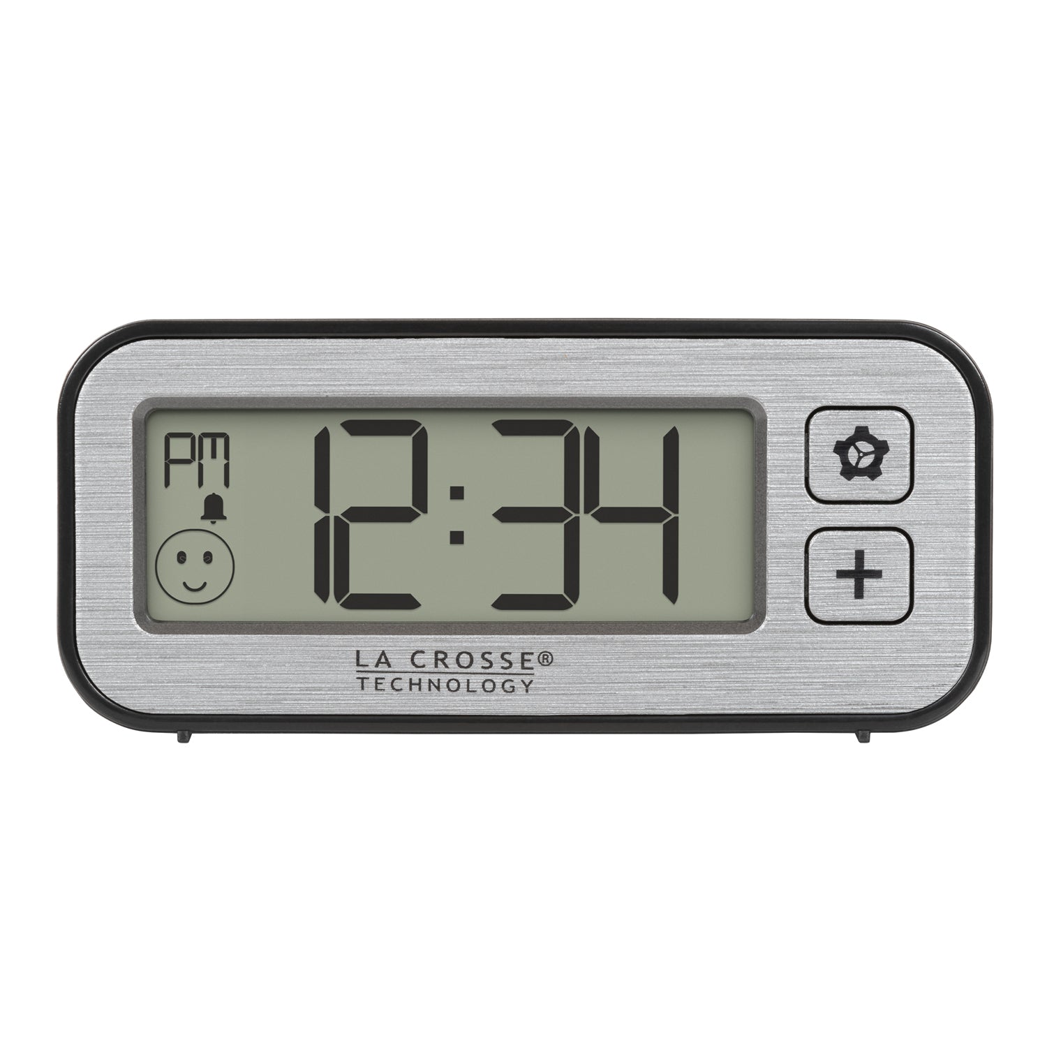 La Crosse Technology 513-1417H-AL Atomic Digital Wall Clock with Indoor Temp & Humidity