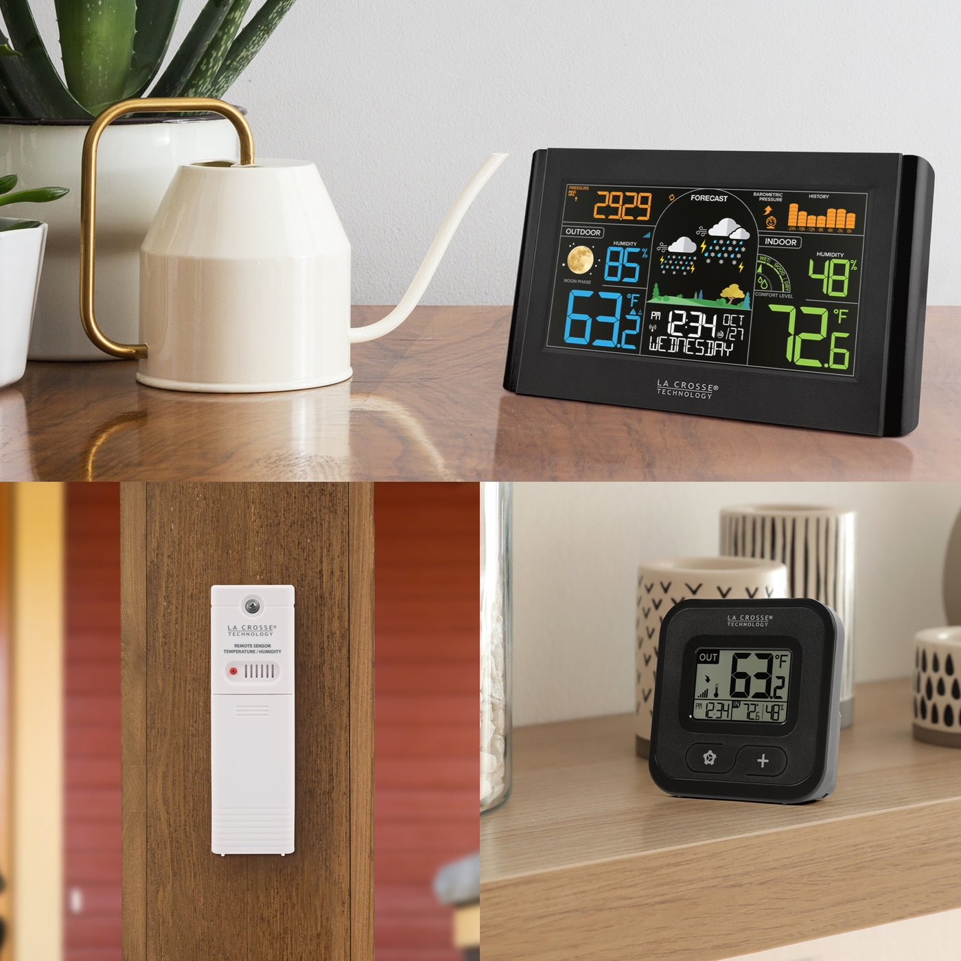 S77925 Wireless Color Weather Station with Atomic Time & Date 