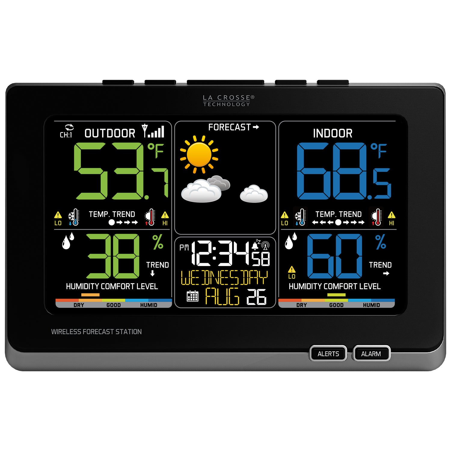 Put a colorful weather station on your wall with La Crosse Color Forecast  Station for $29 - CNET