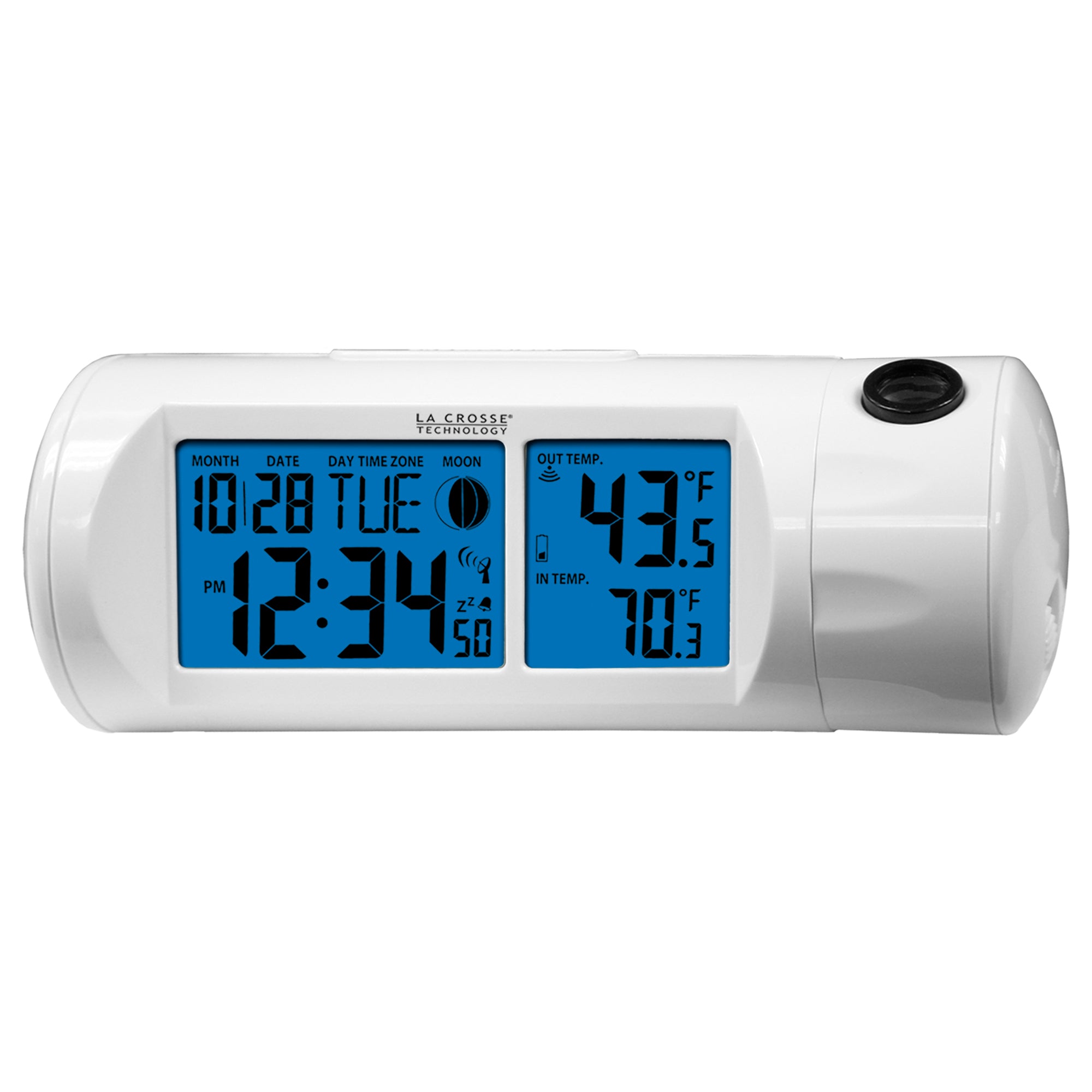 Lacrosse T82110 9 in. Wall Clock with Thermometer Light Blue