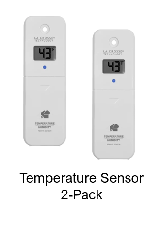 La Crosse Indoor/Outdoor Black & White Thermometer with Remote Sensor