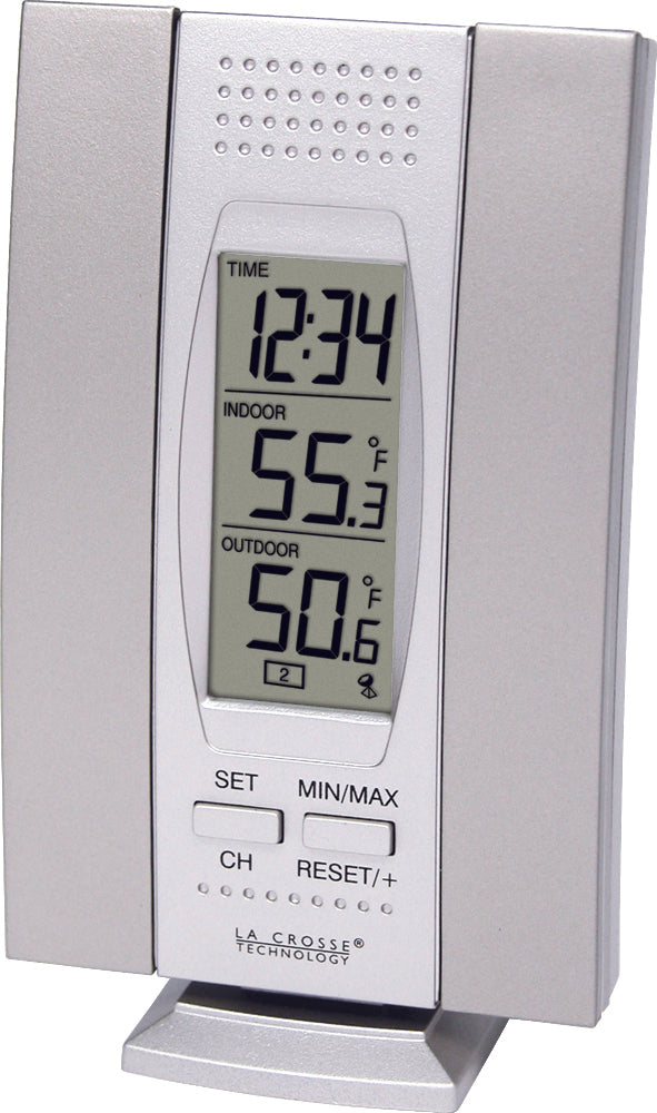 La Crosse Technology 45.2033 Tablestand Thermo-Hygrometer, Silver