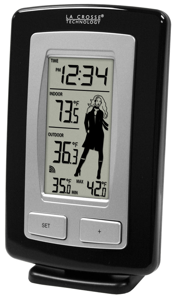 Thermomètre La Crosse Technology, grand écran noir et blanc